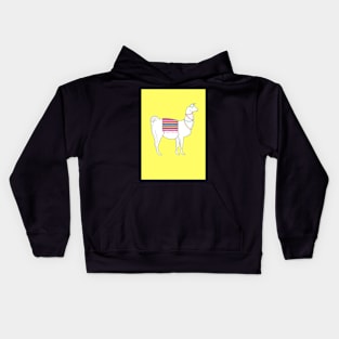 Llama ( Yellow Version ) Kids Hoodie